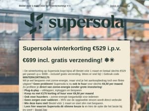 💡 Nog 5 dagen om €170 winterkorting per Supersola te pakken! ❄️☀️
