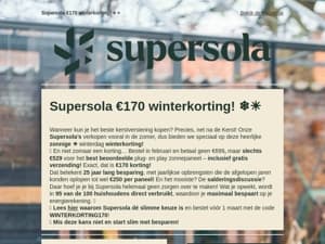 💡 Geniet je ook zo van deze heerlijke winterzon? ❄️☀️ Onze Supersola's wel! Betaal slechts €529 i.p.v. €699