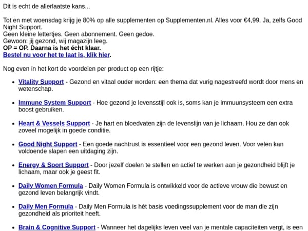 Allerlaatste kans (dit wil je niet missen Mailaanbiedingen)