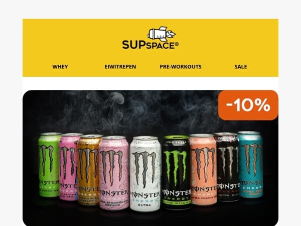 🚨 YES, 10% korting op Monster Energy!