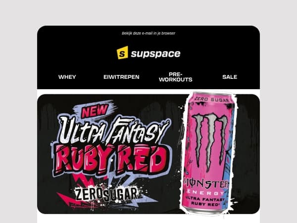30% korting op Monster Energy Ruby Red 🔥