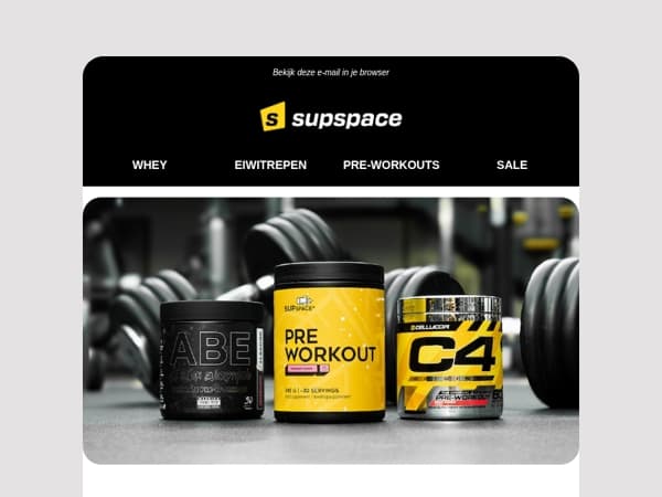 Tot 25% korting op pre-workout