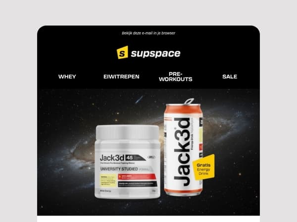 Double trouble? Gratis blik Jack3d bij je pre-workout
