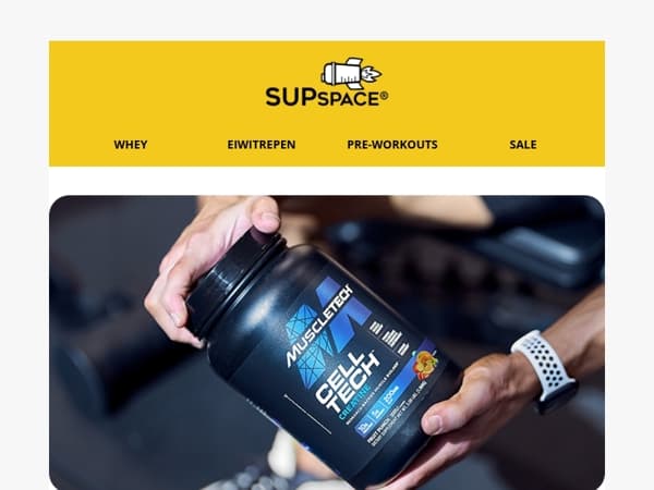 50% korting op premium creatine + extra deals op topmerken