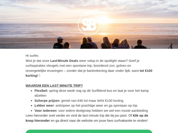 Last minute surf deals