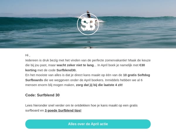Win een gratis surfboard en krijg...
