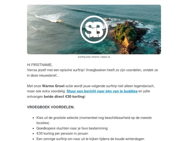 Boek eenvoudig en voordelig je (surf)vakantie!