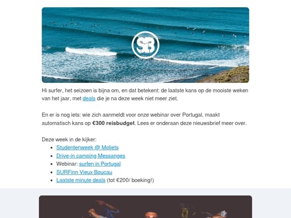 Goedkoper dan dit wordt je surfvakantie niet...