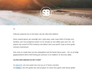 Win een gratis surfvakantie tijdens de Ultra Win Weken