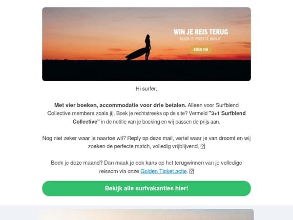 Vakantiegeld goed besteed: boek met 3, neem 1 gratis mee 🤙