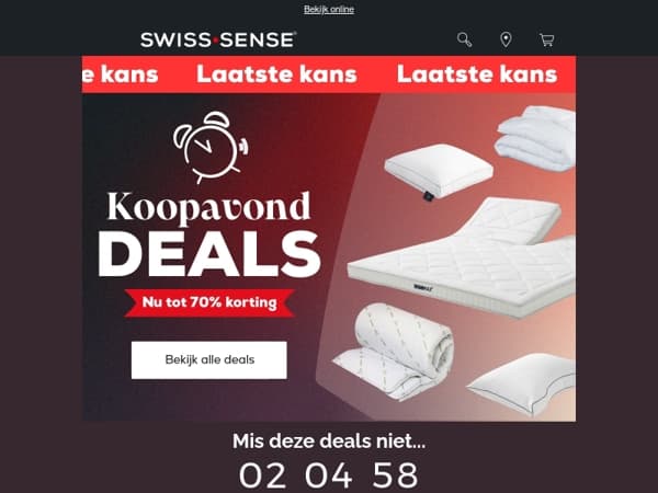 Nog maar 2 uur... Profiteer tot 70% korting