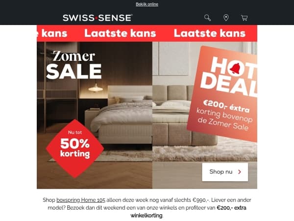 Laatste kans | €200,- winkelkorting