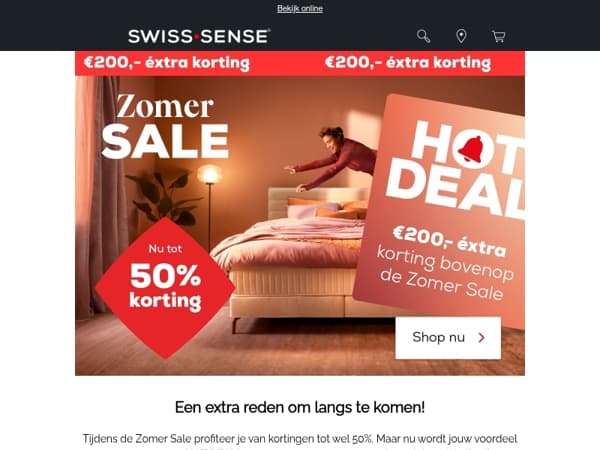 Duik in de Zomer Sale en pak €200 éxtra korting!