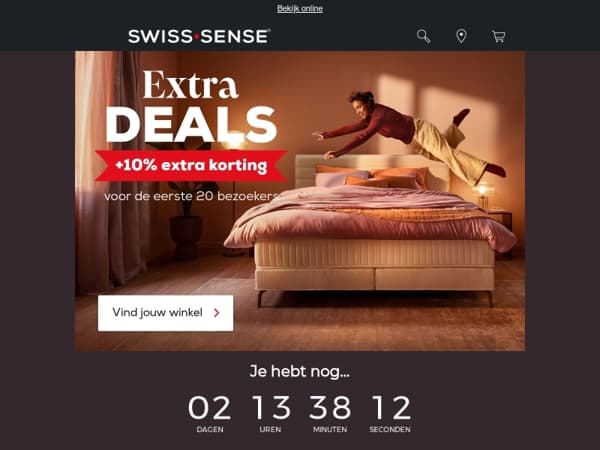10% éxtra korting voor vroege bezoekers 🌅