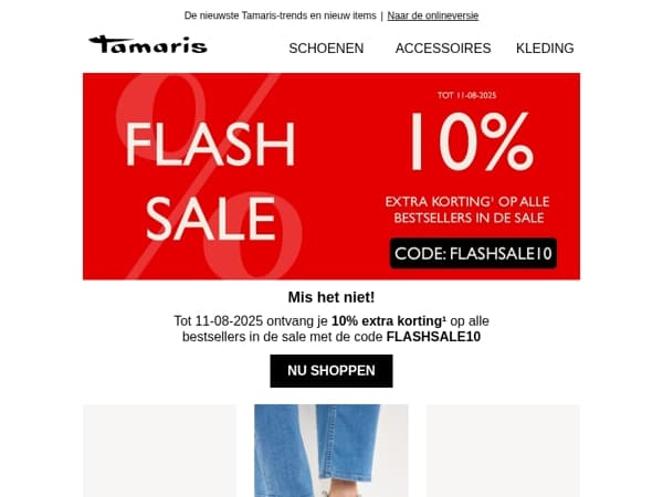 Voor een beperkte tijd: 10% extra korting op alle bestsellers in de sale 🤩