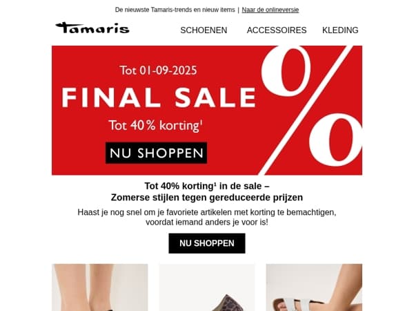 Mis het niet: tot 40% korting in de sale ❤️