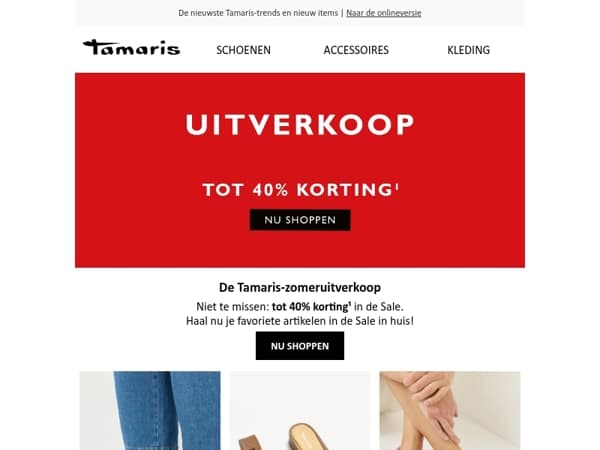 Tot 40% korting in onze zomeruitverkoop 🤩