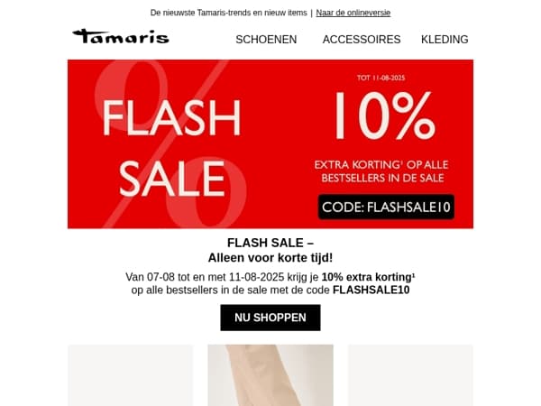 Flash Sale: 10% extra korting op alle sale-bestsellers 🤩