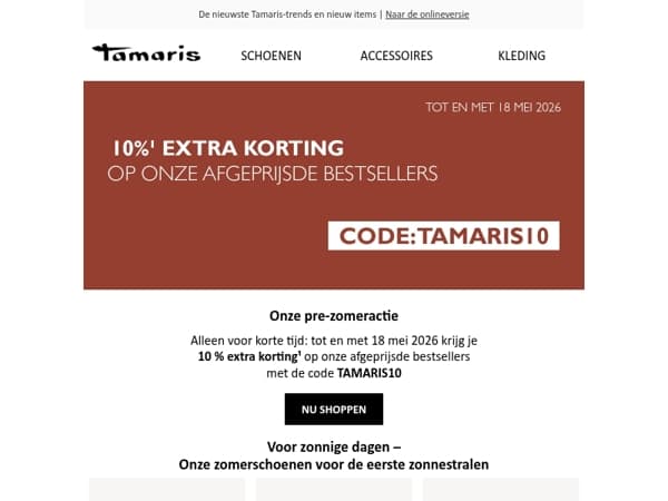 Voorzomer-aanbieding 🌞 10 % extra korting op onze afgeprijsde bestsellers