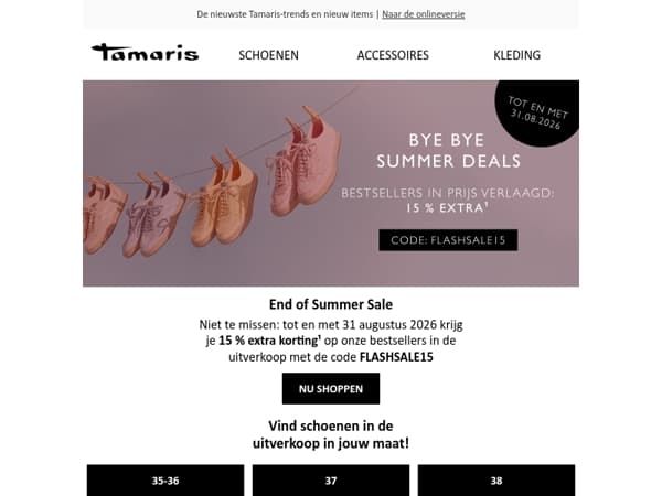 Einde-van-de-zomer-uitverkoop – 15 % extra korting op de bestsellers in de uitverkoop 🤩