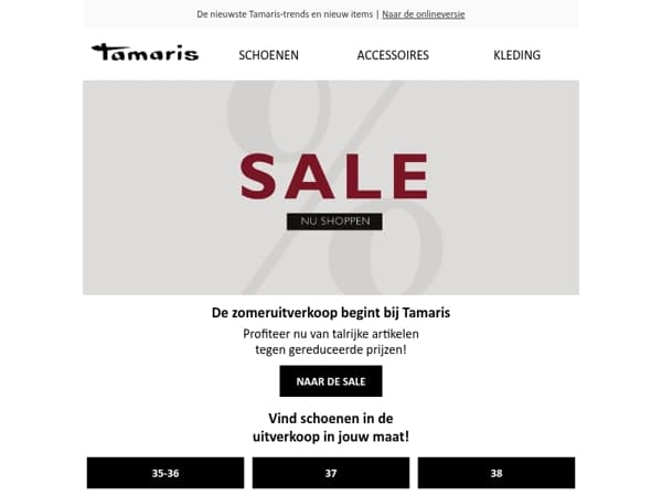 De zomeruitverkoop bij Tamaris is begonnen ❤️