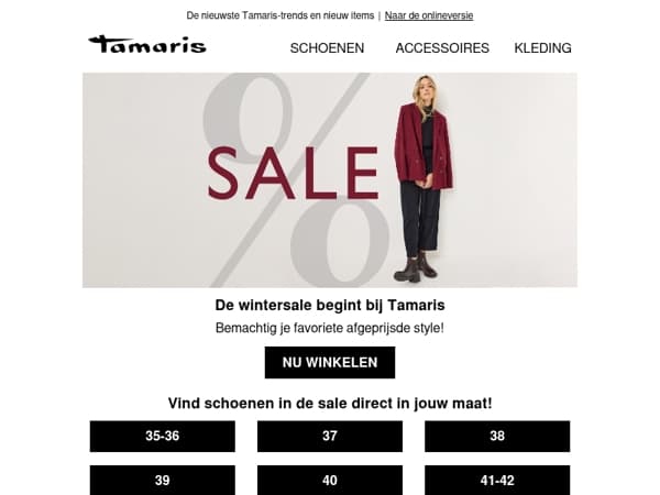 De wintersale begint bij Tamaris ❤️