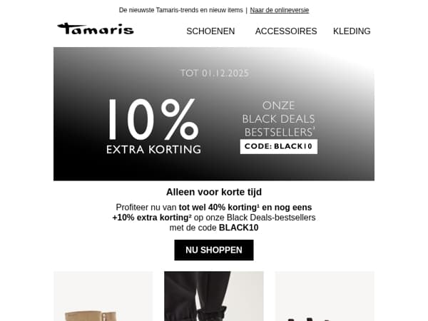 Extra korting: nog eens +10% op onze Black Deals-bestsellers