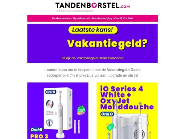 Laatste kans! Vakantiegeld deals! 🤑