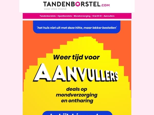 Weer tijd voor Aanvullers!