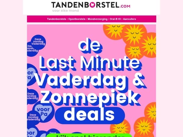 🥵 Last minute Vaderdag & Zonnepiek deals!👨‍🦰