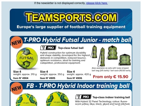 NEW! T-PRO Hybrid Futsal for just €15.90