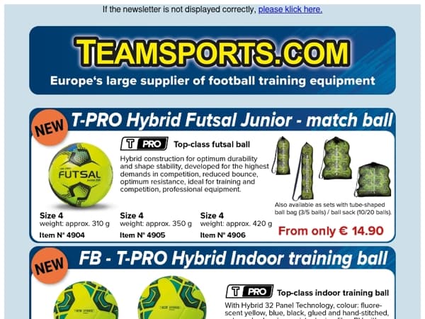 NEW! T-PRO Hybrid Futsal for just €14.90