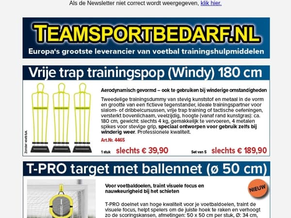 Vrije trap trainingspop (Windy) 180 cm - slechts € 39,90