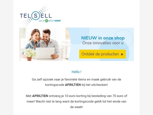 Deze week 10 euro korting!