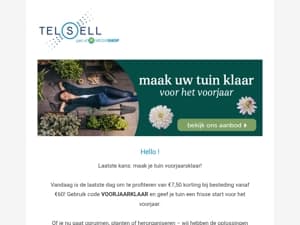 Voorjaarklaar korting!