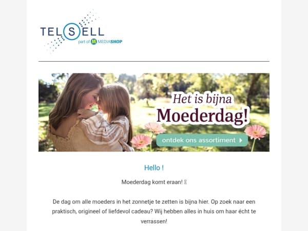 Moederdag komt eraan!