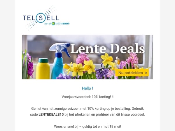 Korting bij de voorjaarsschoonmaak