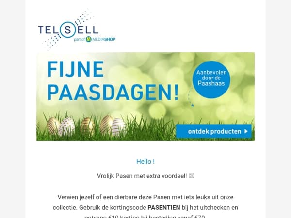 Korting met onze Paasdeals!