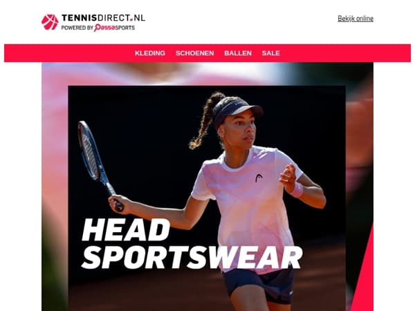 HEAD sportswear! Presteer én straal op de baan