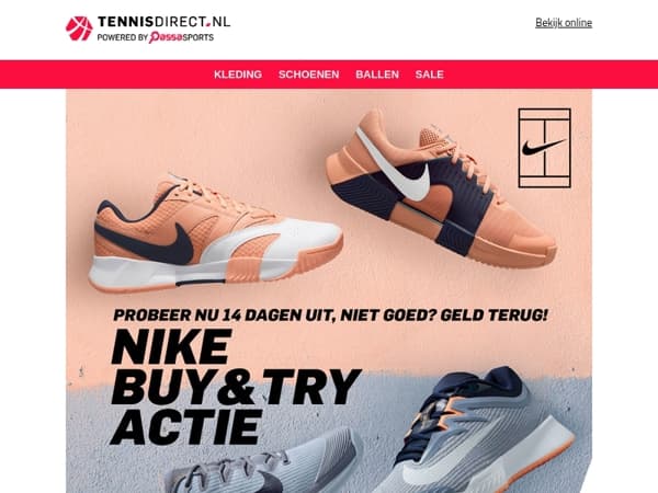 Buy & Try op alle Nike schoenen!