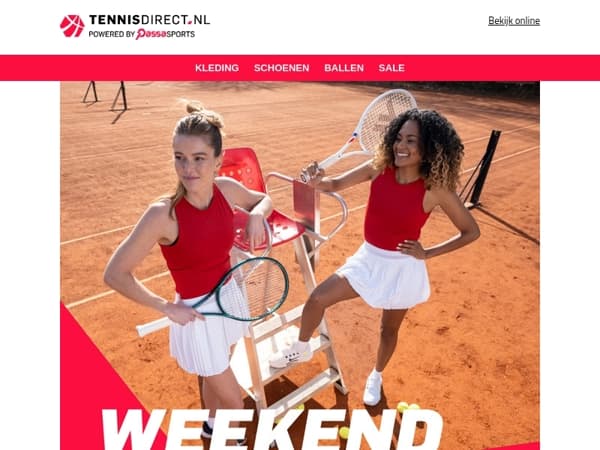 Weekenddeal: 10% korting op alle rackets!
