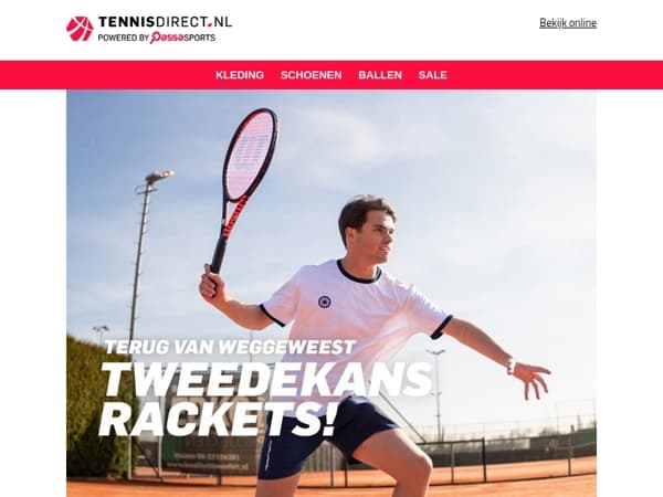 Laatste kans: Tweedehands rackets met korting