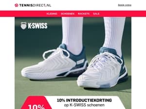 10% introductiekorting op K-Swiss schoenen!
