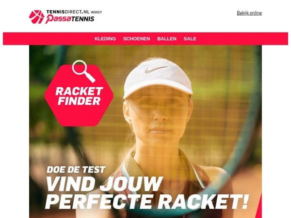 Ontdek jouw ideale tennisracket met de Racketfinder