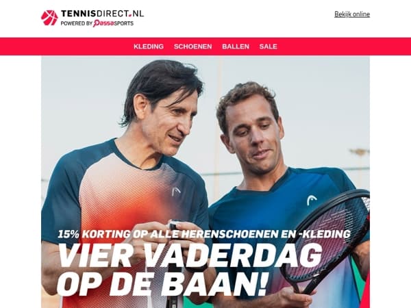 Vier Vaderdag op de baan! Profiteer van 15% korting!