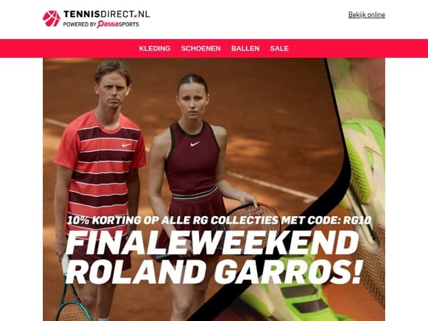 Finale weekend Roland Garros: Limited editions met 10% korting