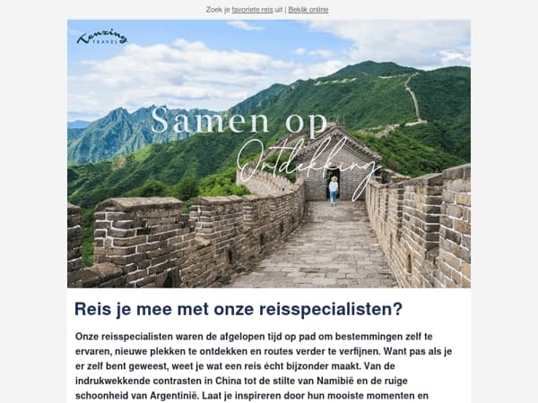 Reis mee met onze reisspecialisten 🌏