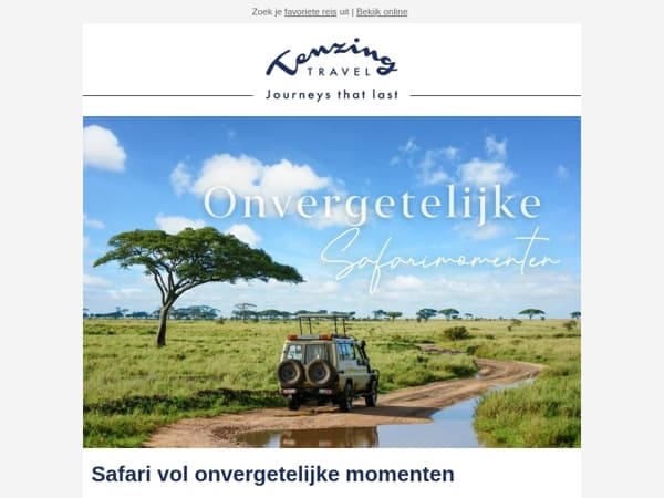 Zo beleef je een safari wel heel bijzonder!