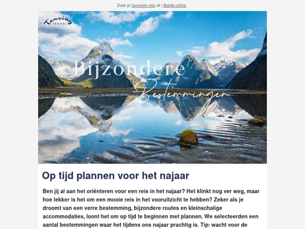 Groots reizen in het najaar? Begin met plannen
