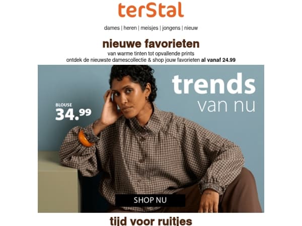 Nieuwe collectie: ruiten en tinten vanaf 24.99